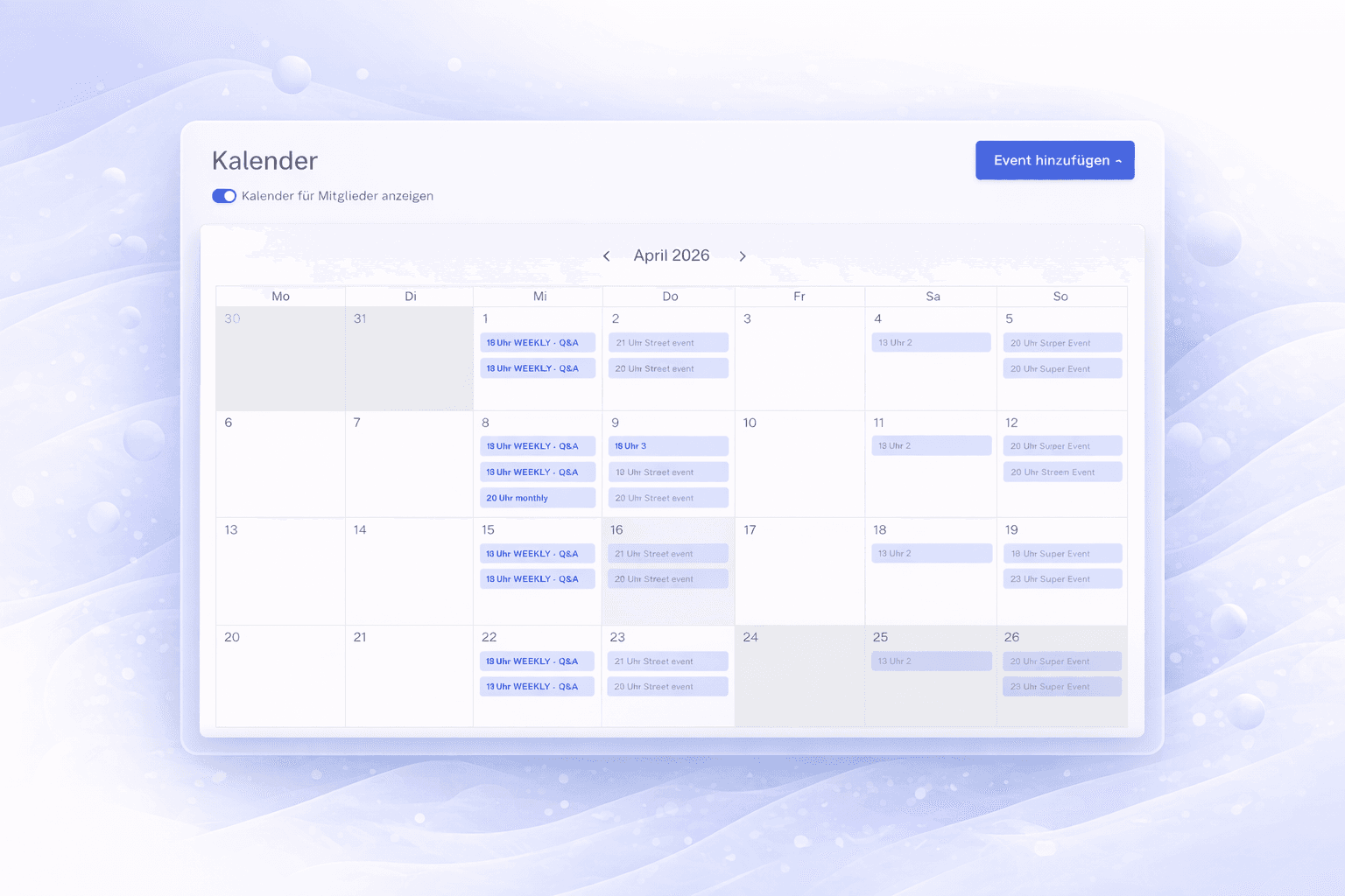 MembershipArea feature 5