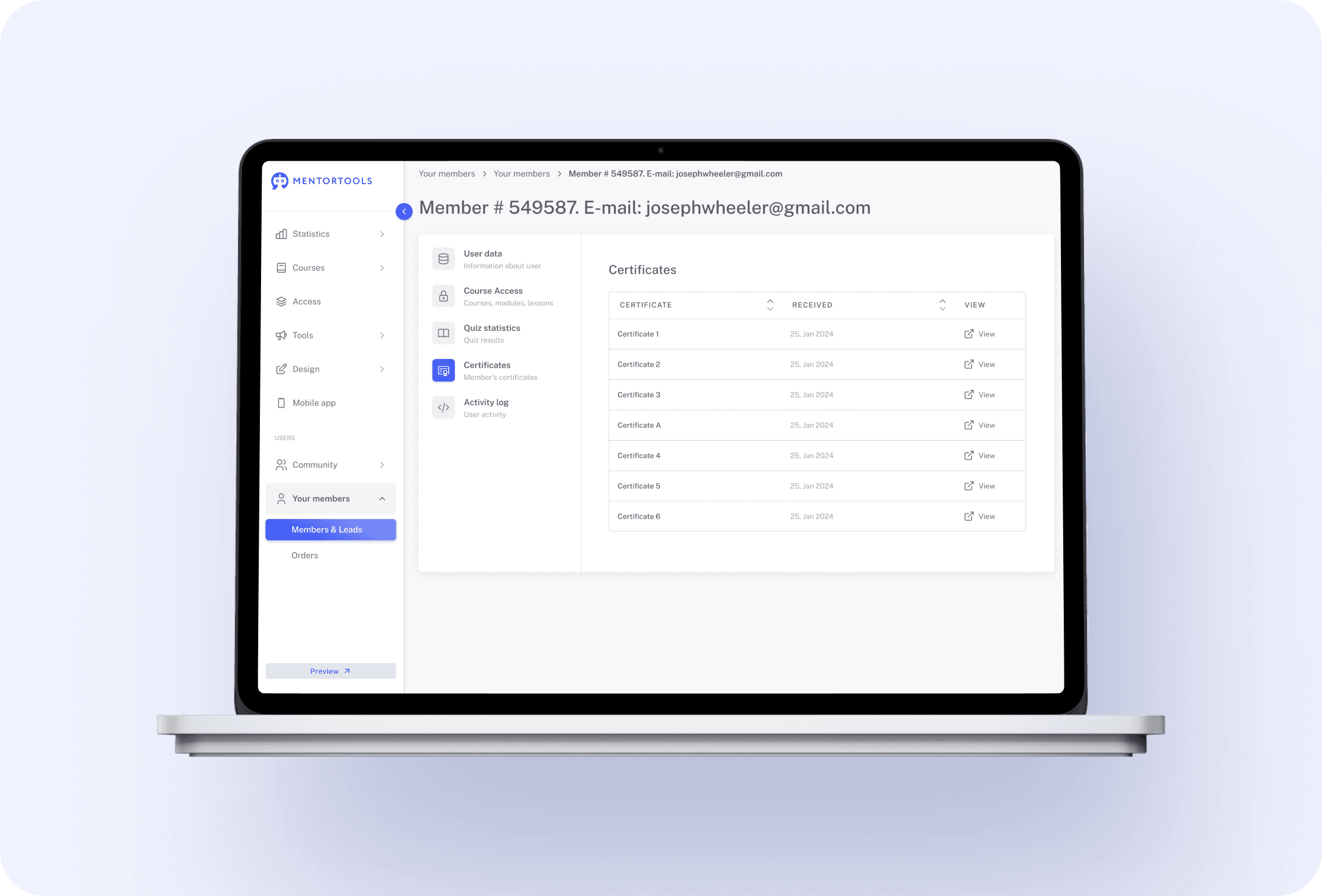Certificates feature 5