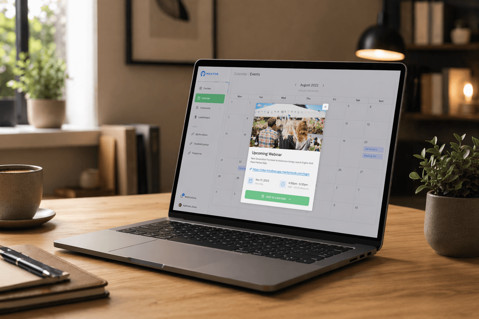 Interactivity calendar