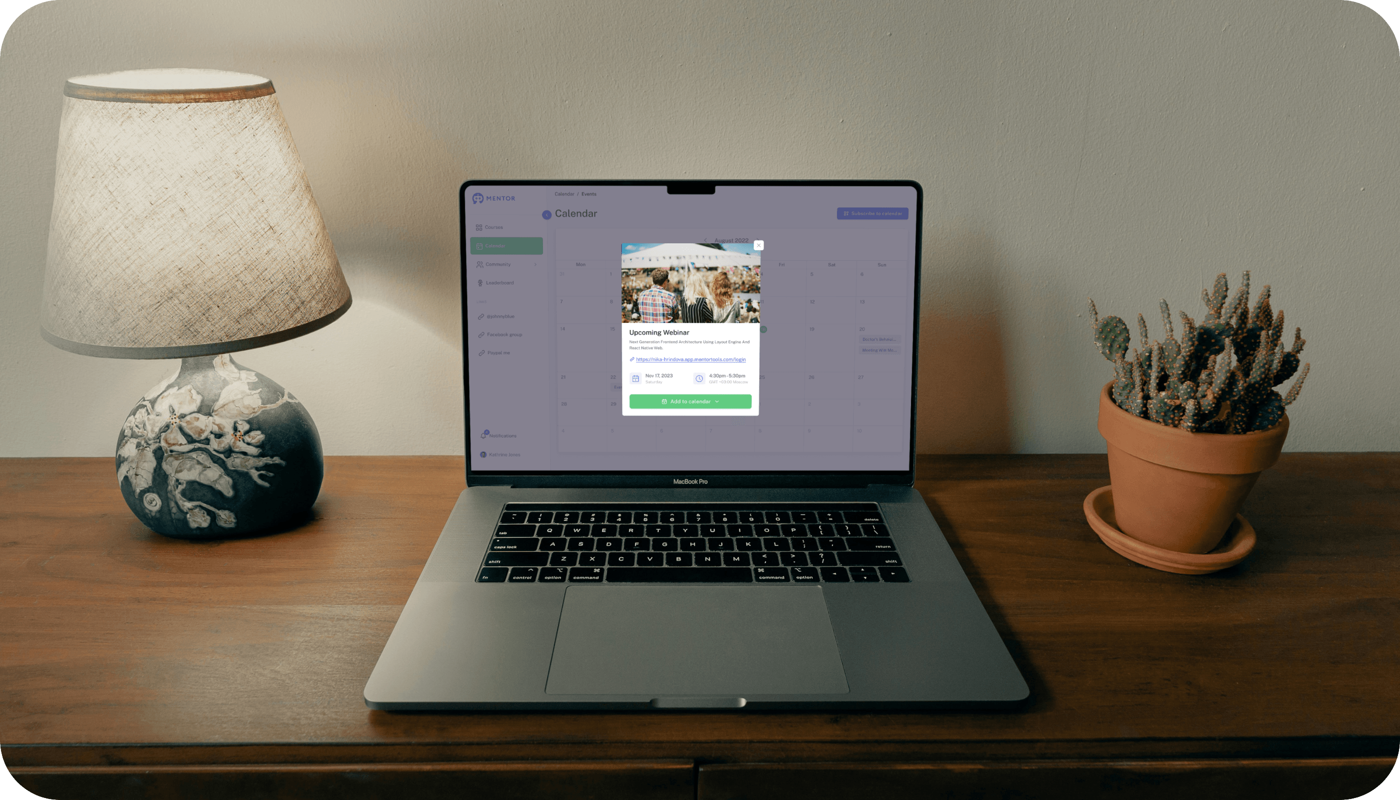Interactivity calendar