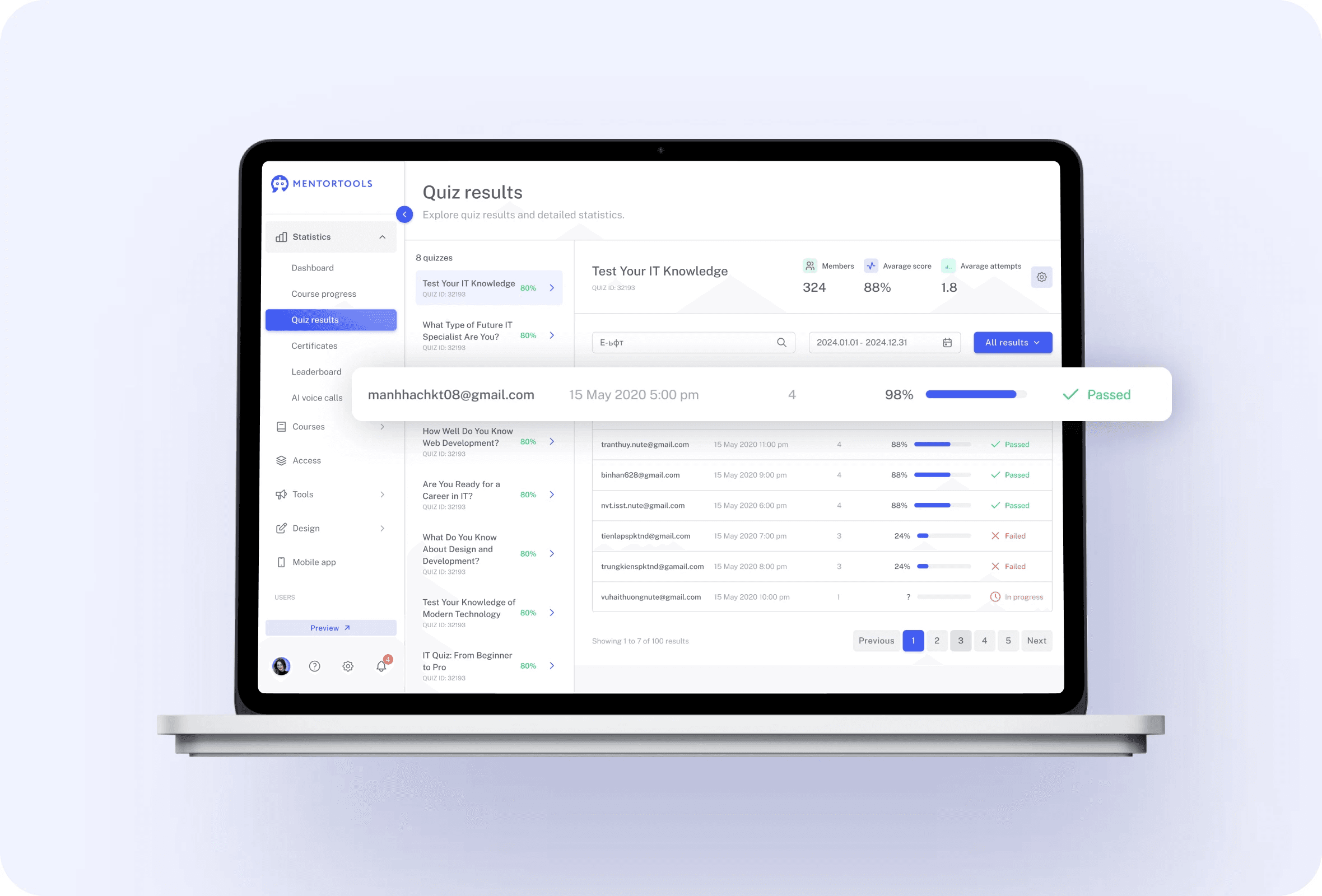 Reporting feature 1