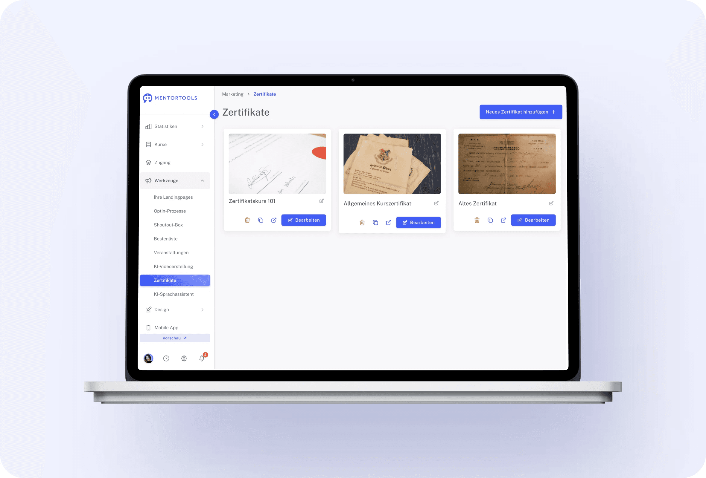 Certificates feature 1
