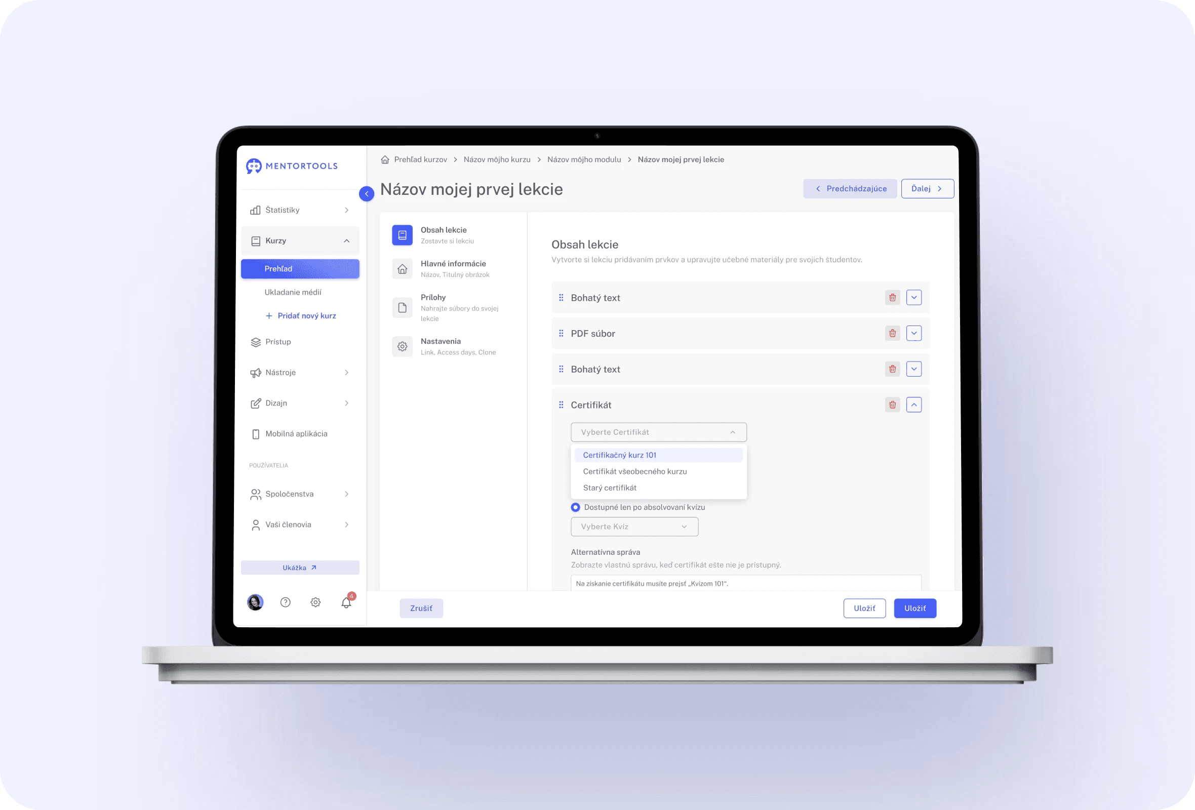 Certificates feature 2