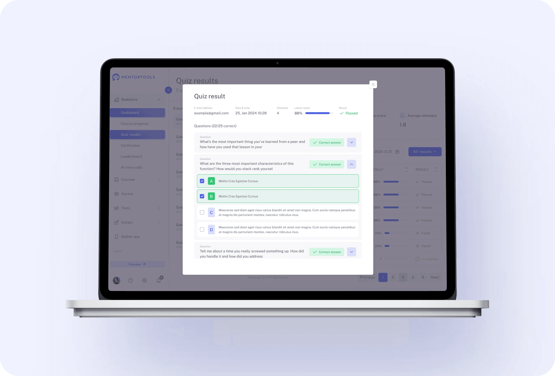 Reporting feature 2