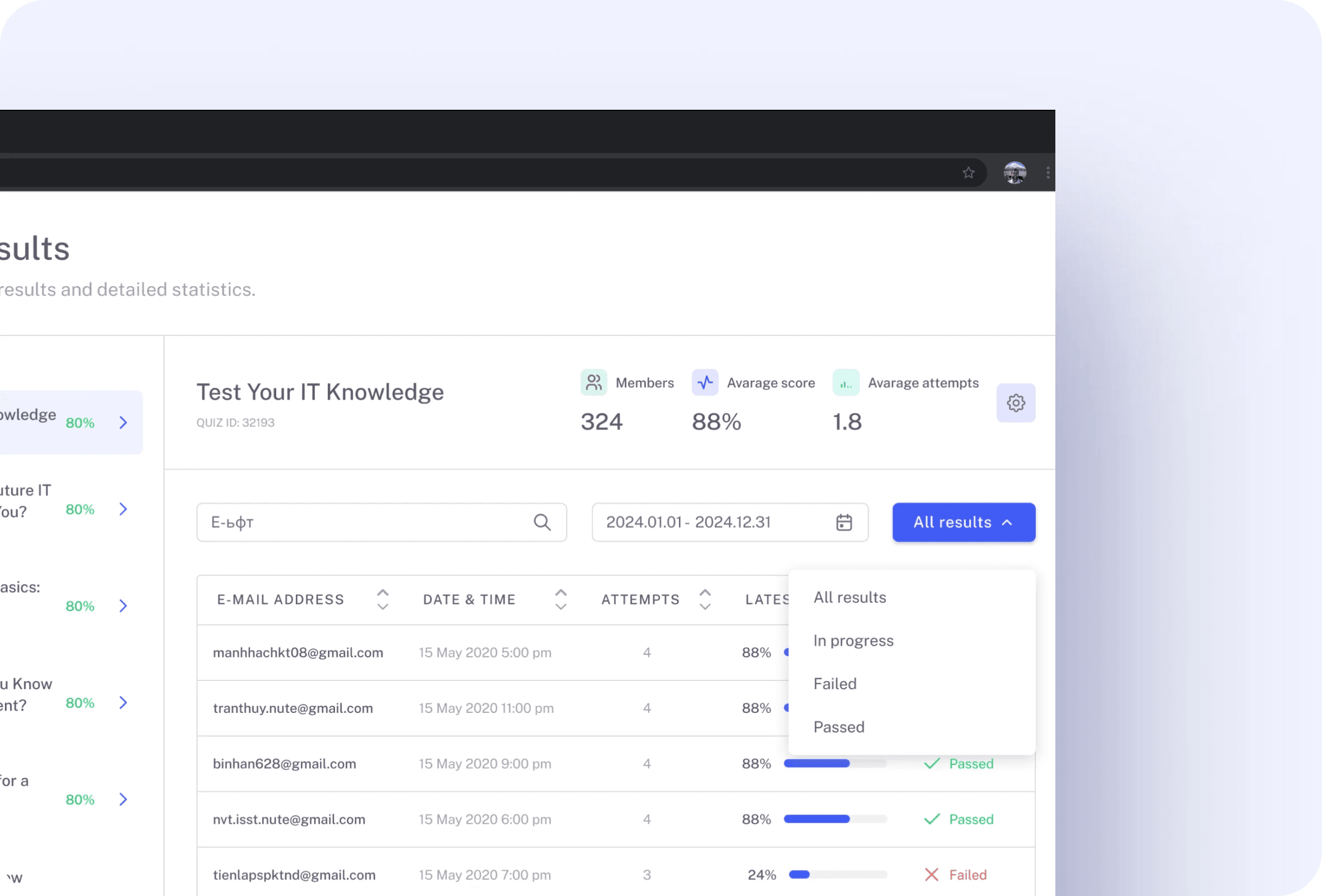 Reporting feature 3