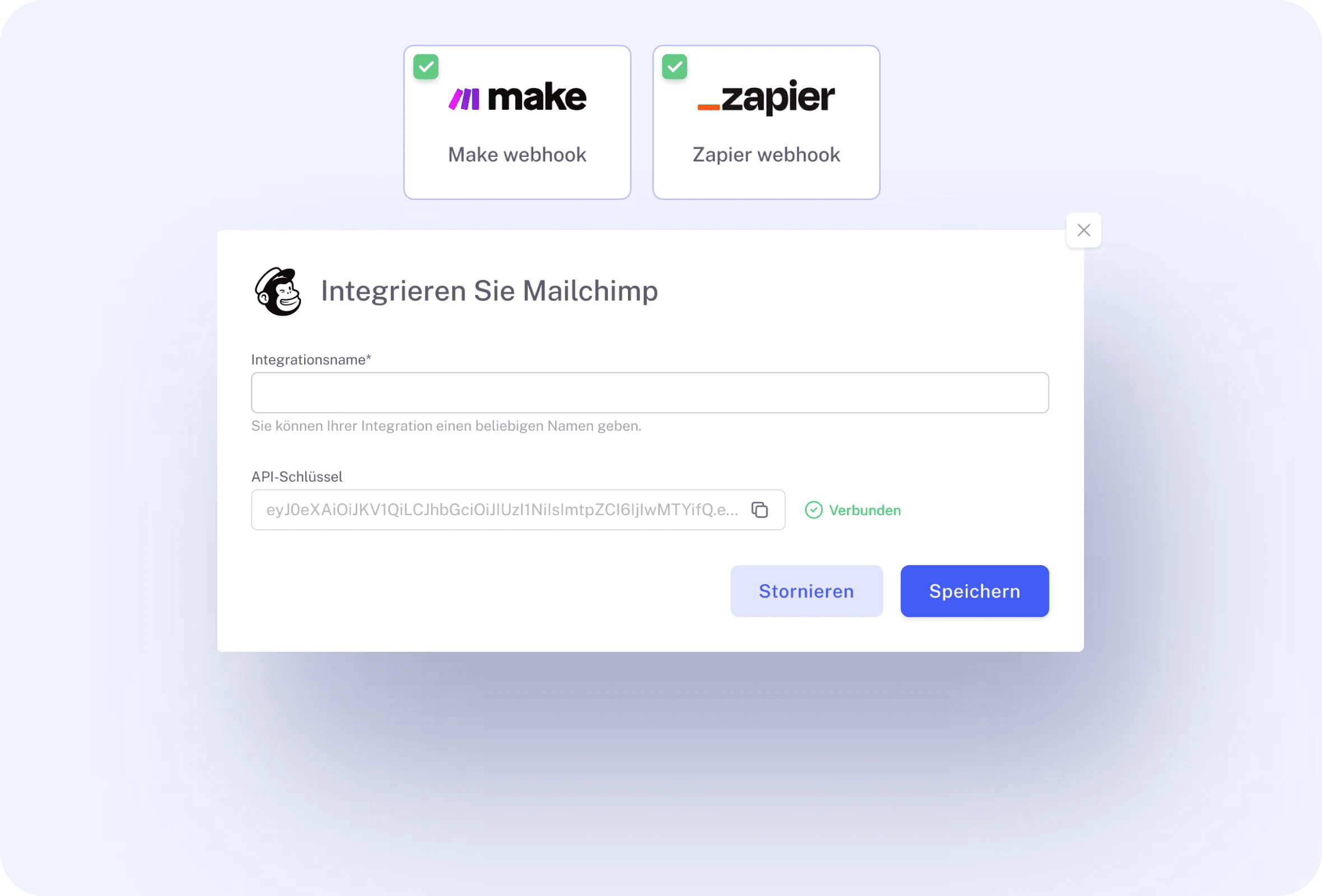 Integrations hub