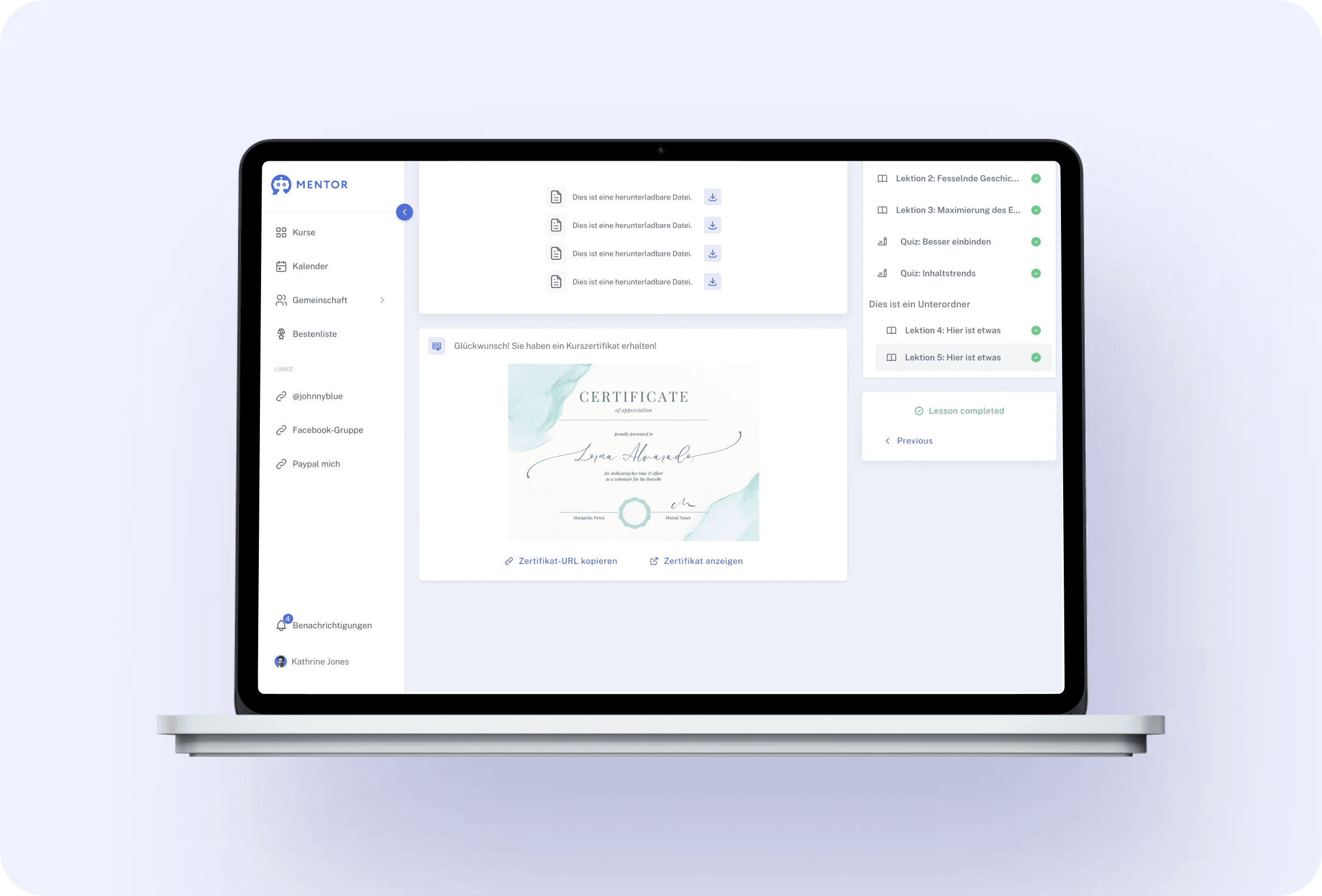 Certificates feature 7